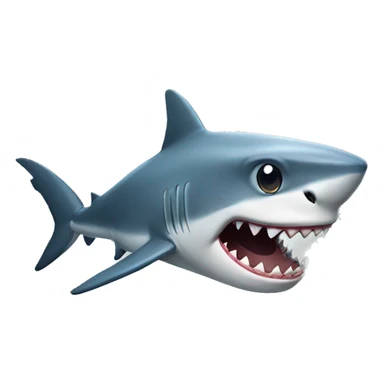 shark with big teeth sticker