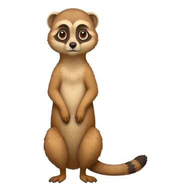 a suricate sitanding up, no background sticker