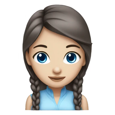 brunette girl blue eyes holding siamese  sticker