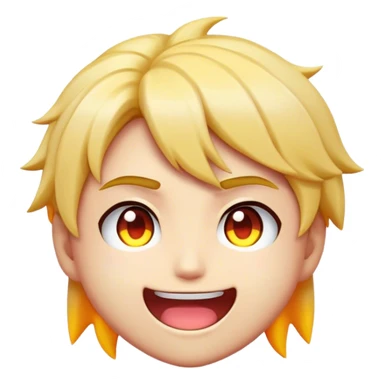 Cinematic Realistic Anime Pop Culture Emoji, featuring a dynamic, stylized portrayal of iconic anime characters rendered with vibrant textures and energetic, colorful lighting. sticker