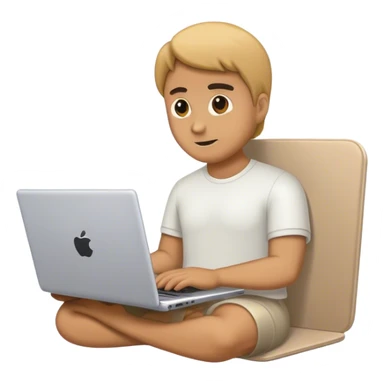 man with laptop on the scene sticker