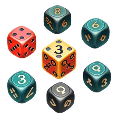 Baldur's Gate 3 dice and game icons sticker