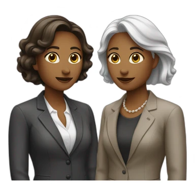 meeting-two-women-familiar sticker