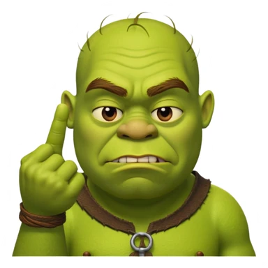 middle finger from shrek sticker