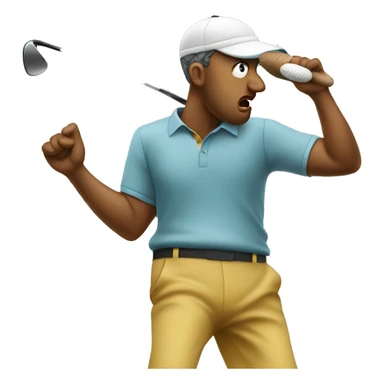 Golfer ranting  sticker
