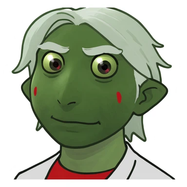 Albinos with white hair and red eyes  sticker