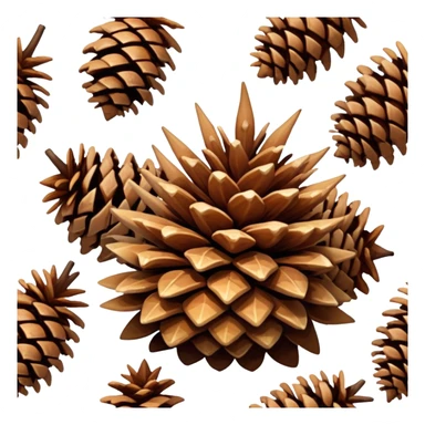Spruce pine cone sticker