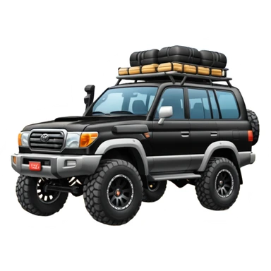 Modified Toyota landcr black color car uiser sticker