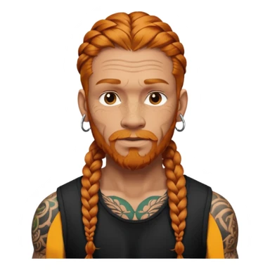 thick very hardginger braids man old very tattoed  sticker