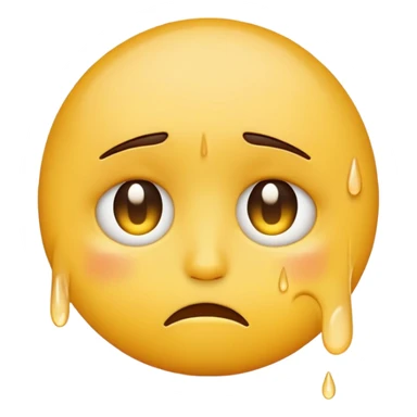 yellow emoji sad wigh tears  sticker