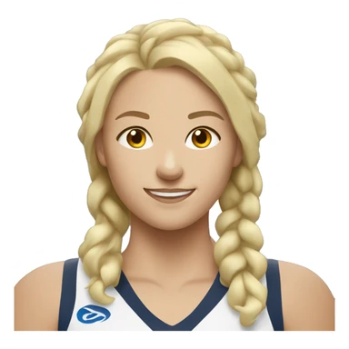 summer olympics blonde girl volleyball sticker