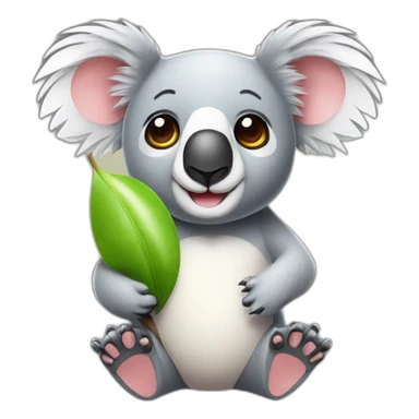 koala with sunscreen sticker