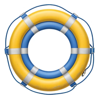 blue and yellow lifebuoy sticker