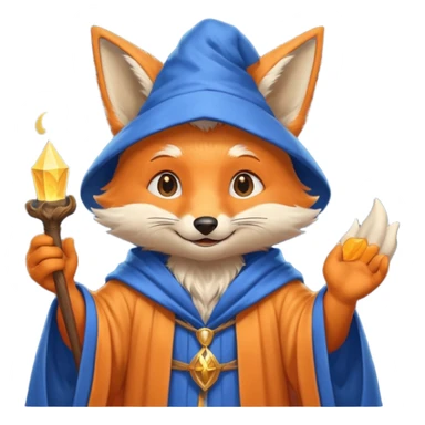 happy wizard fox sticker