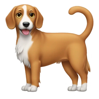 Dog with cat tail sticker