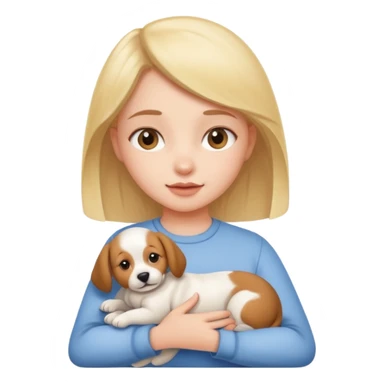 Clean girl with puppy sticker