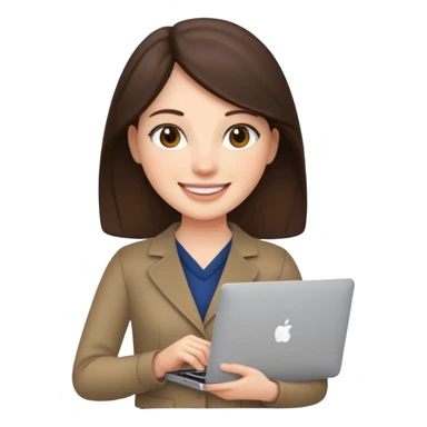 macbook brunette sticker