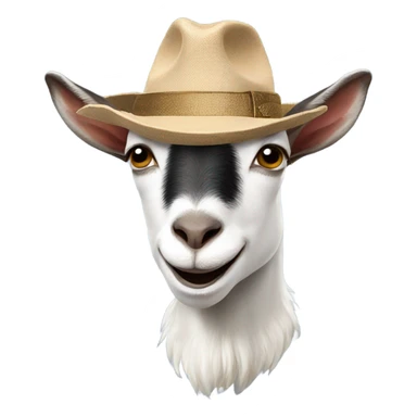 goat wearing a hat sticker