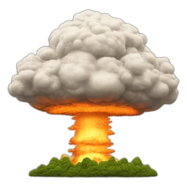 mushroom cloud explosion sticker