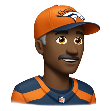 Man with broncos hat  sticker