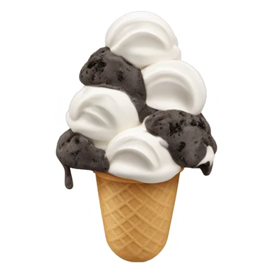 Scoop of cookies and cream ice-cream sticker