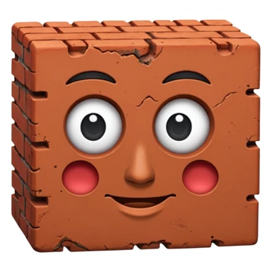 brick with a face sticker