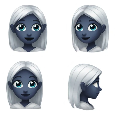 Drow a girl with glass  sticker