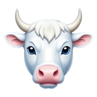 white bull in a blue circle
 sticker