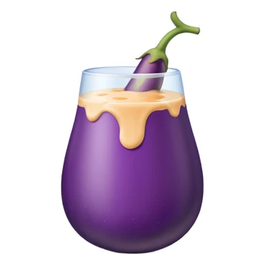Eggplant in peach milk sticker