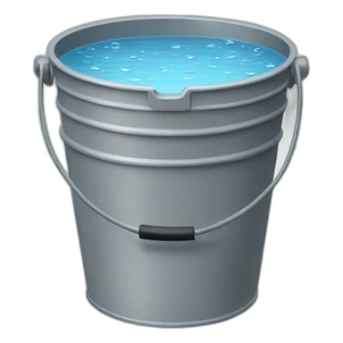 bucket with full of water sticker