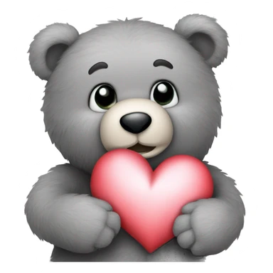 grey-teddy-bear-hugging-heart  sticker