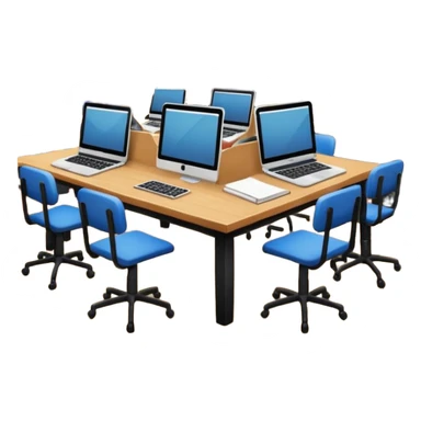 study space with students working on a big table sticker