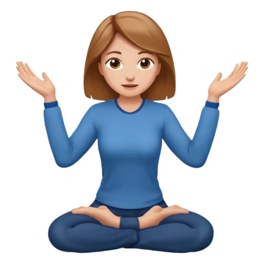 Mulher ajoelhada  com as mãos para cima,com rosto de apaixonada sticker