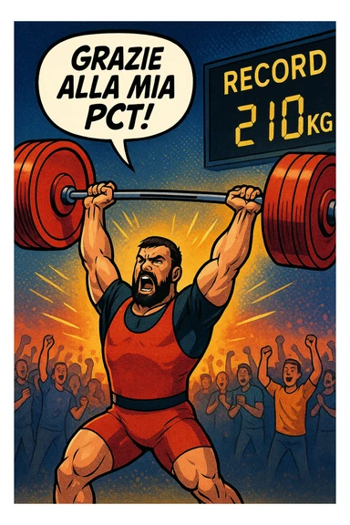 Powerlifter in gara che fa record grazie alla sua "PCT" in italiano sticker