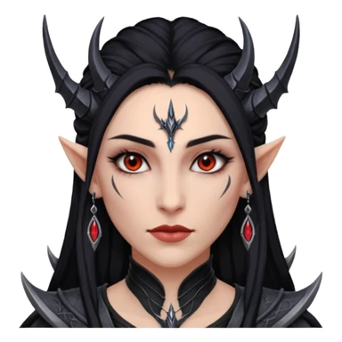 ESO female daedric, lashes and earrings sticker