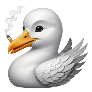 Seagull smoking  sticker