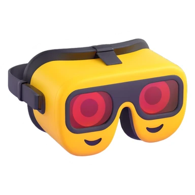 VR glasses, 3D emoji style sticker
