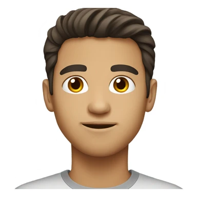 young white hispanic guy with dark brown hair  sticker