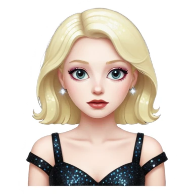 Glitter noir darling sticker