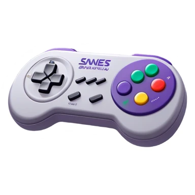 Clash of Clans aesthetic: Cinematic Playful SNES Controller Portrait Emoji, rendered in a 3D vector-style similar to standard emojis with minimal shading and bold, simplified shapes. A compact, distinct form with signature details, softly glowing with a nostalgic gaming charm. Simplified yet unmistakably iconic, highly detailed and consistent, glowing with a soft radiance and high shine. Stylized with a touch of retro gaming magic and a soft glowing outline, capturing the essence of a beloved gaming relic with a friendly, playful manner! sticker