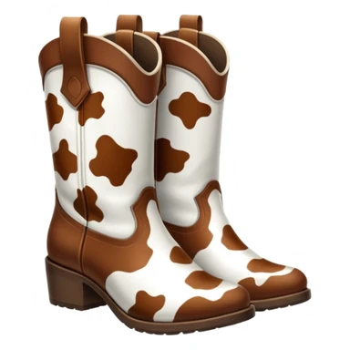 cow print boots sticker