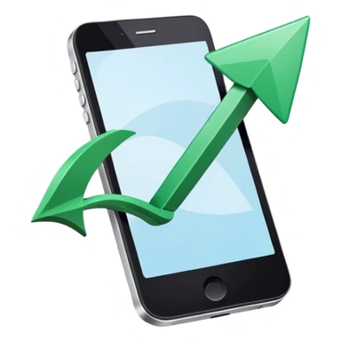 mobile phone and arrow sticker