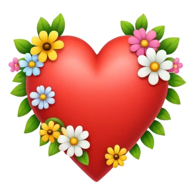 Heart with flowers sticker