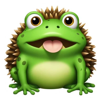 Frog and hedgehog side by side sticker