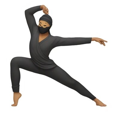 ninja does yoga sticker