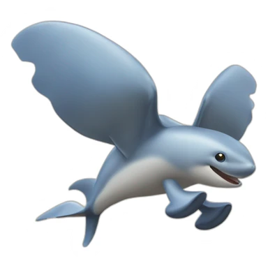 Dauphin volant sticker