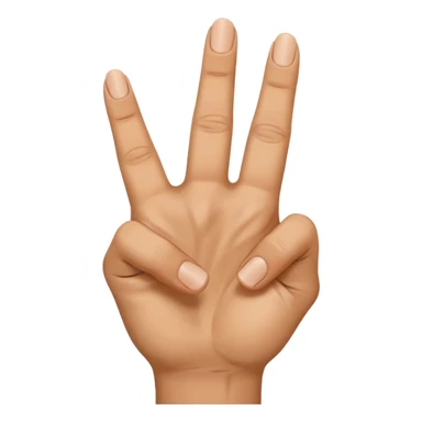 Make a hand with all the fingers open just middle finger is bent 90 degrees sticker