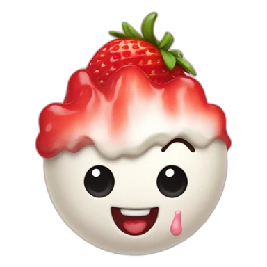 Glace vanille fraise sticker