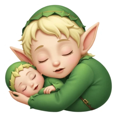 Baby elf sleepy sticker