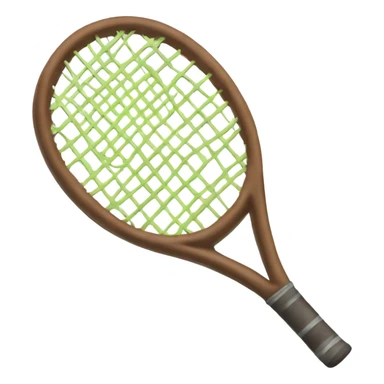 Brown Tennis racket sticker